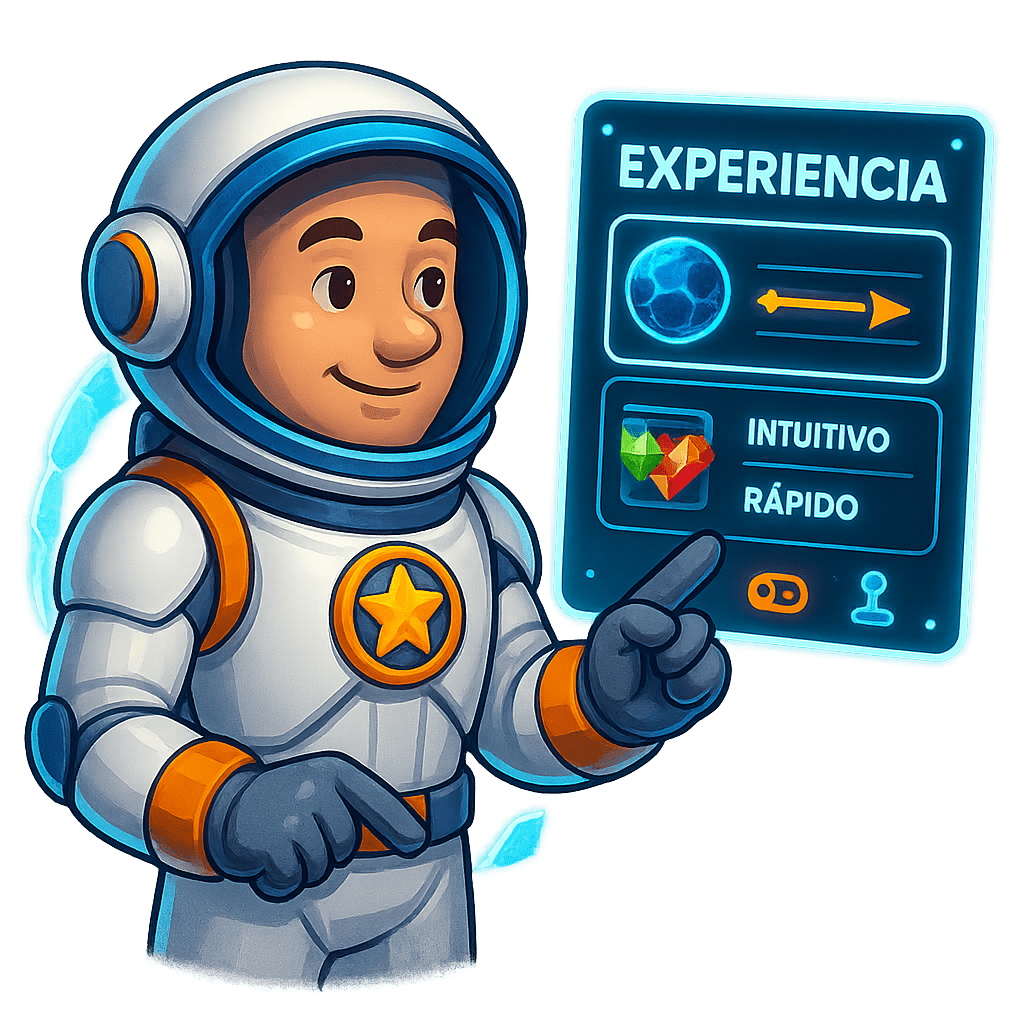 Jugabilidad fluida y UX en Astronaut